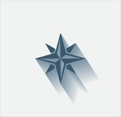 Obraz premium Vector dark color icon with shadow on light background