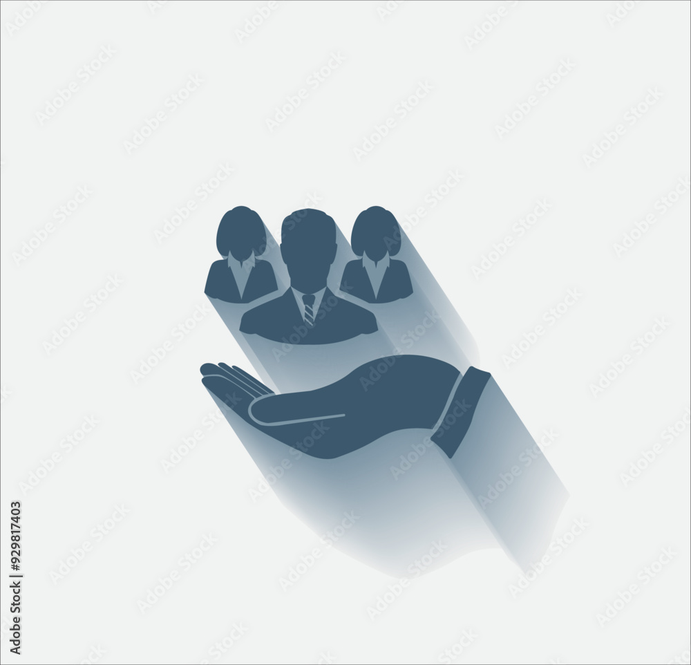 Poster vector dark color icon with shadow on light background
