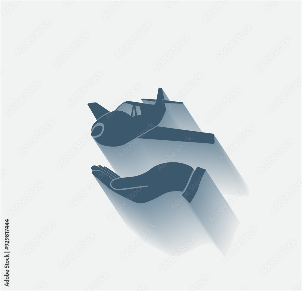 Poster vector dark color icon with shadow on light background