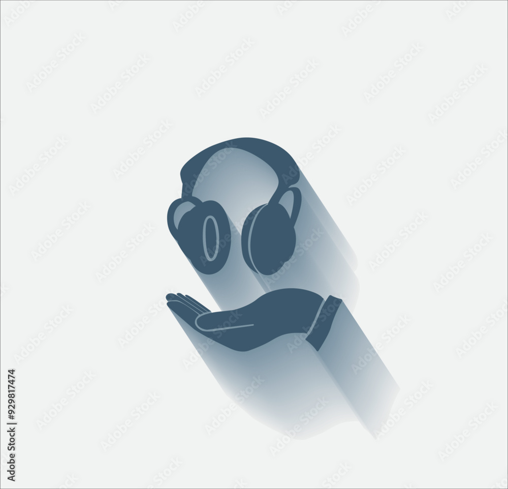 Poster vector dark color icon with shadow on light background