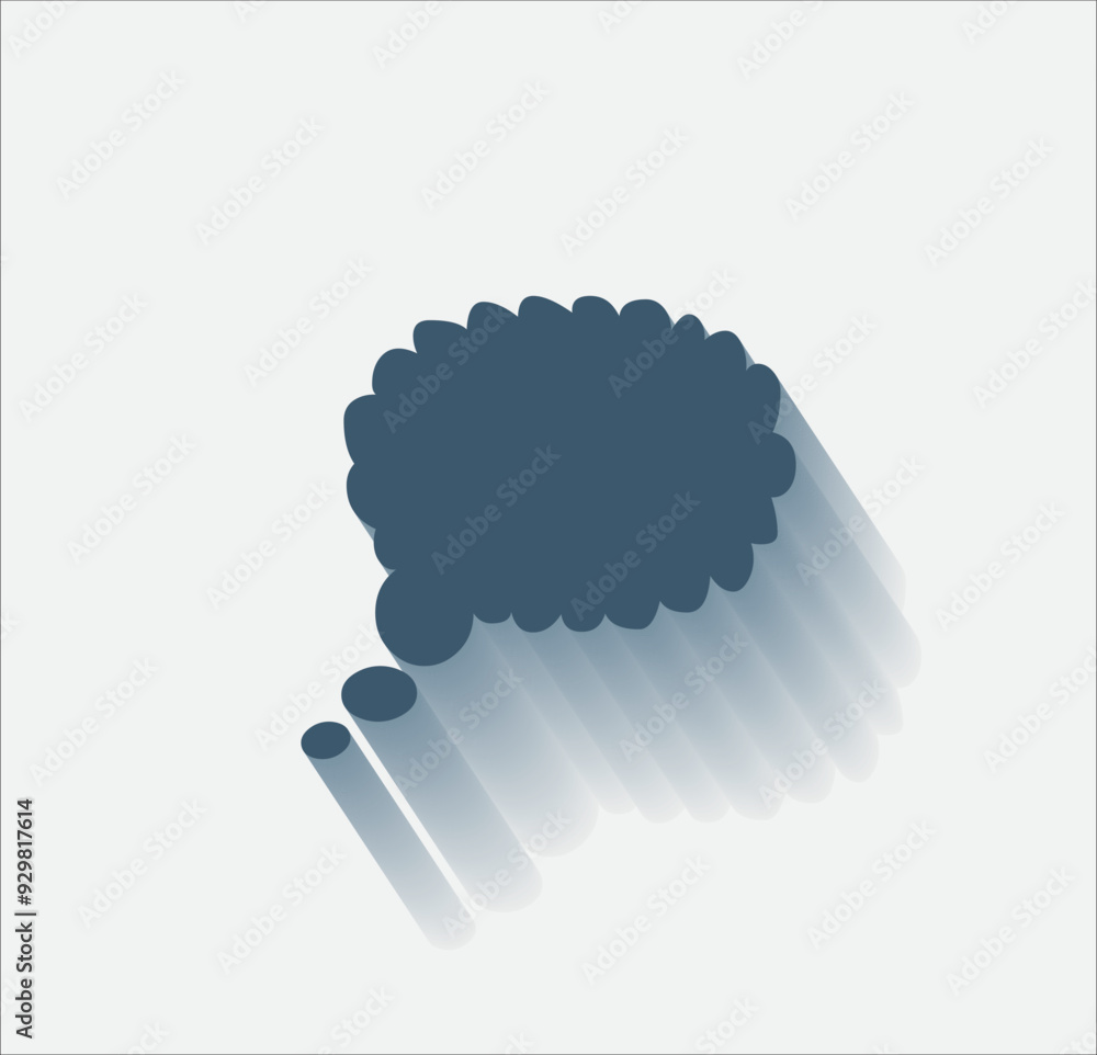 Poster vector dark color icon with shadow on light background