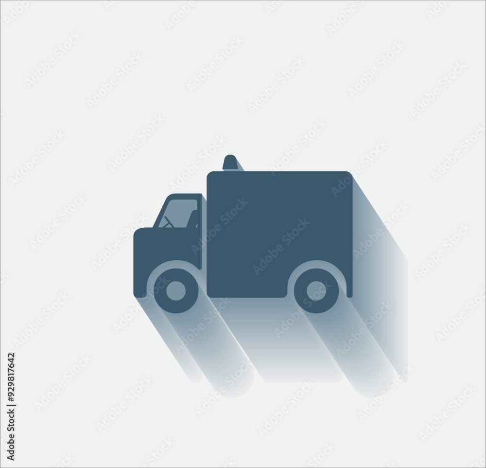 Poster vector dark color icon with shadow on light background