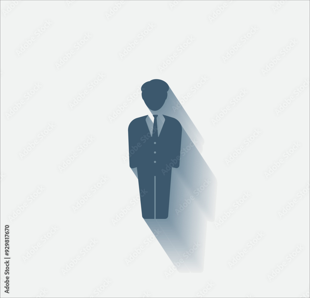 Poster vector dark color icon with shadow on light background