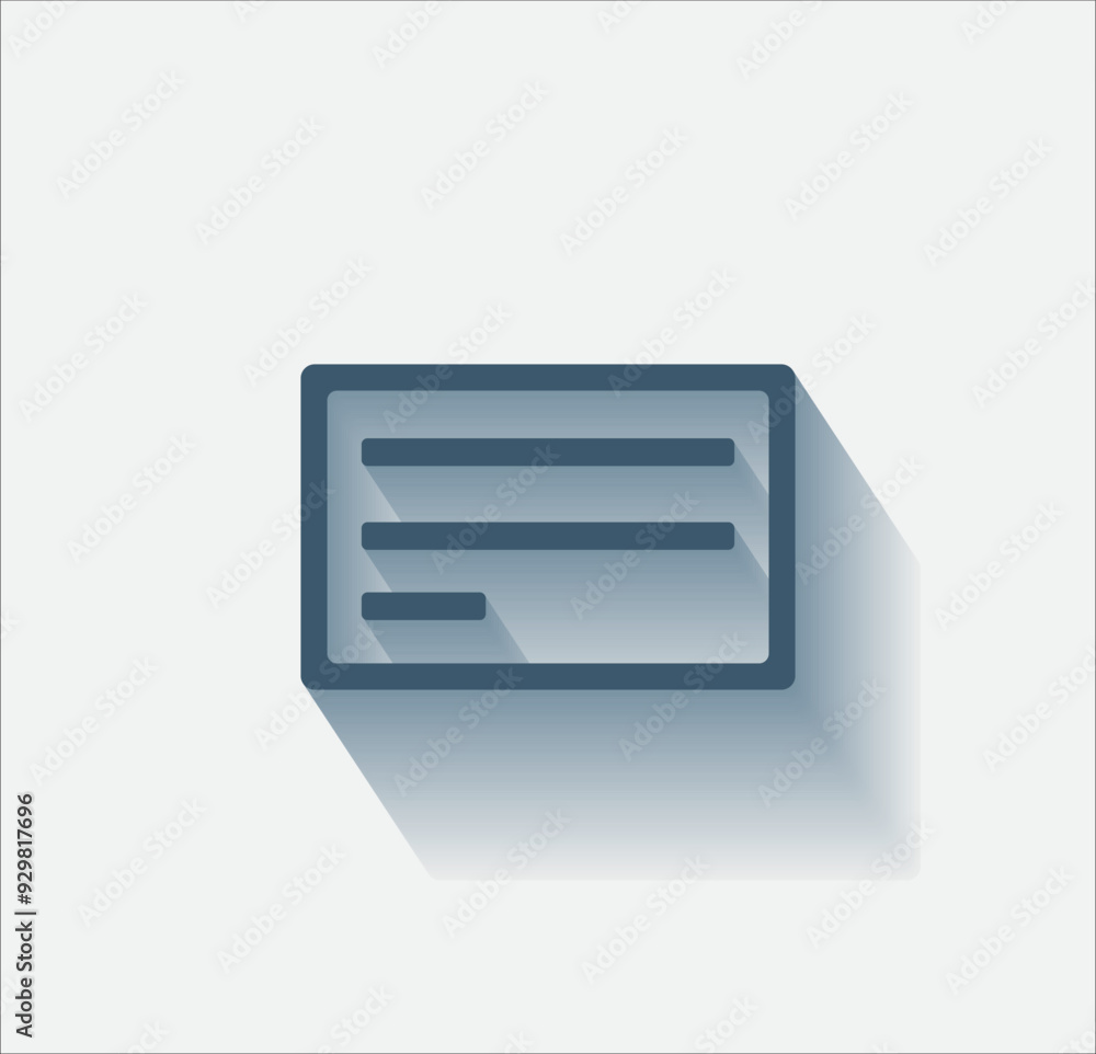 Poster vector dark color icon with shadow on light background