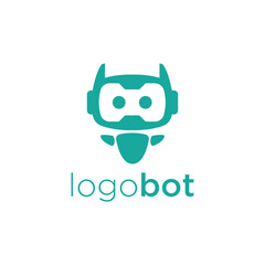 Robot logo icon vector