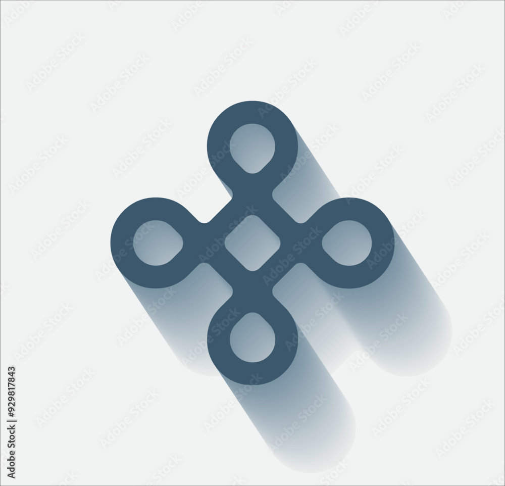 Poster vector dark color icon with shadow on light background