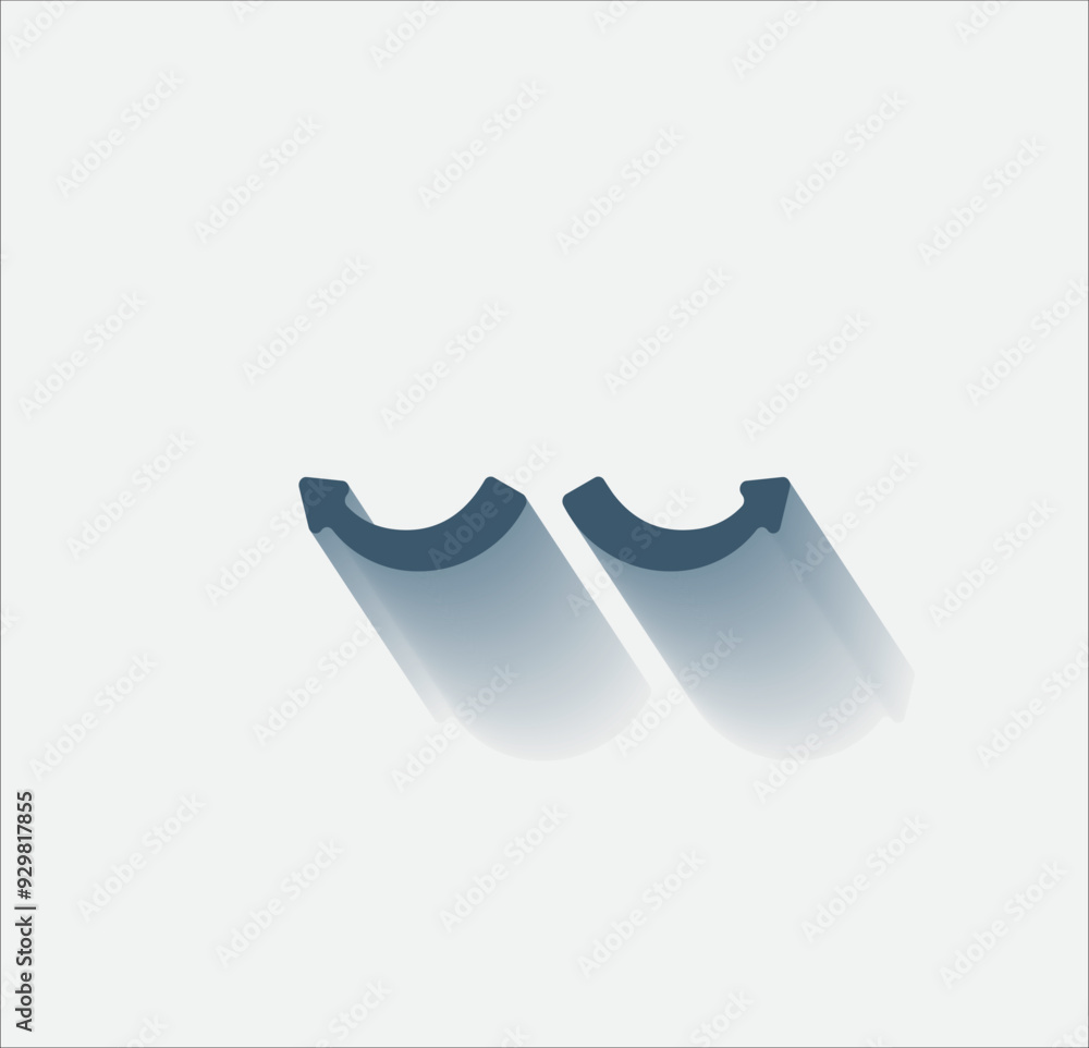 Poster vector dark color icon with shadow on light background