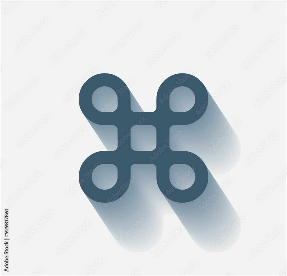 Poster vector dark color icon with shadow on light background