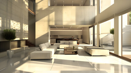 Fototapeta premium Modern Interior Design Background. Contemporary Living Room.