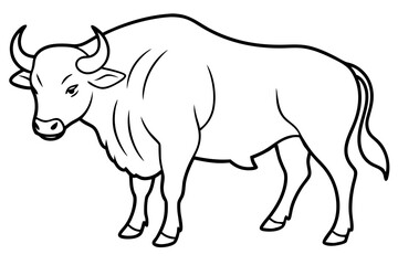 Line art of a buffalo 