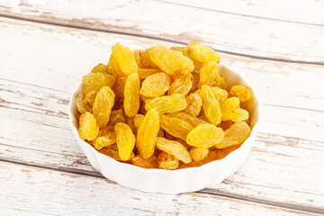 Yellow raisin - dry grape berries