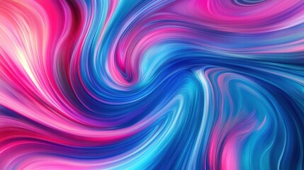 Obraz premium Abstract Swirling Blue and Pink Digital Art Background.