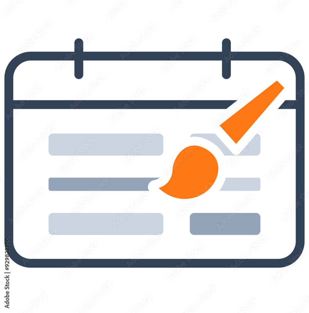 Sticker illustration of a icon scheduler attractive support