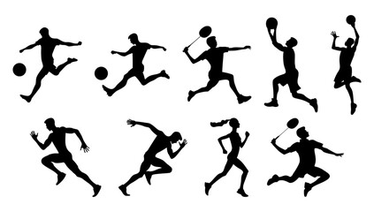 Silhouette of a Sports Athlete