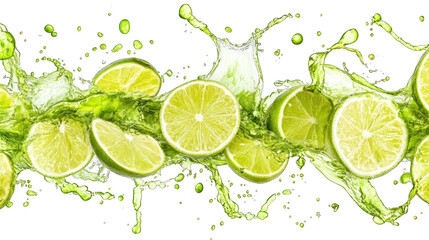 A refreshing splash of lime transparant background png