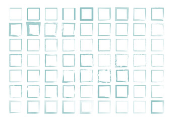 Hoja de iconos de marco de trazado azul de pincel