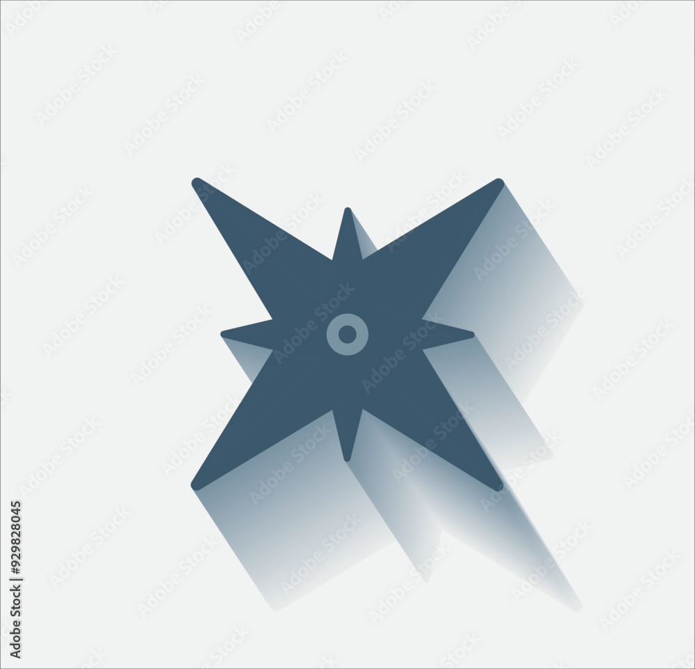 Poster vector dark color icon with shadow on light background