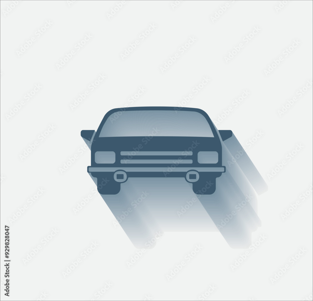 Poster vector dark color icon with shadow on light background