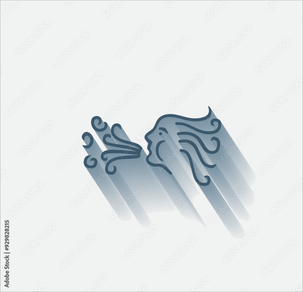 Poster vector dark color icon with shadow on light background
