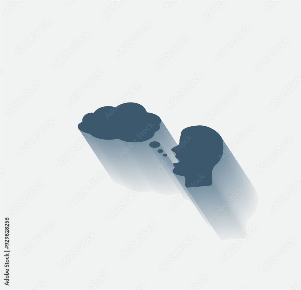 Poster vector dark color icon with shadow on light background