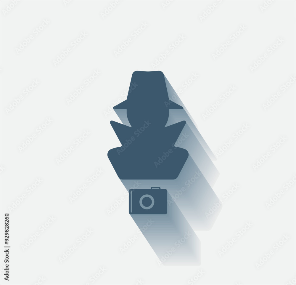 Poster vector dark color icon with shadow on light background