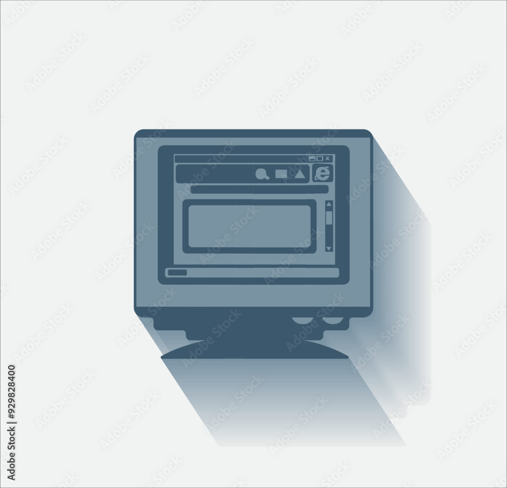 Poster vector dark color icon with shadow on light background
