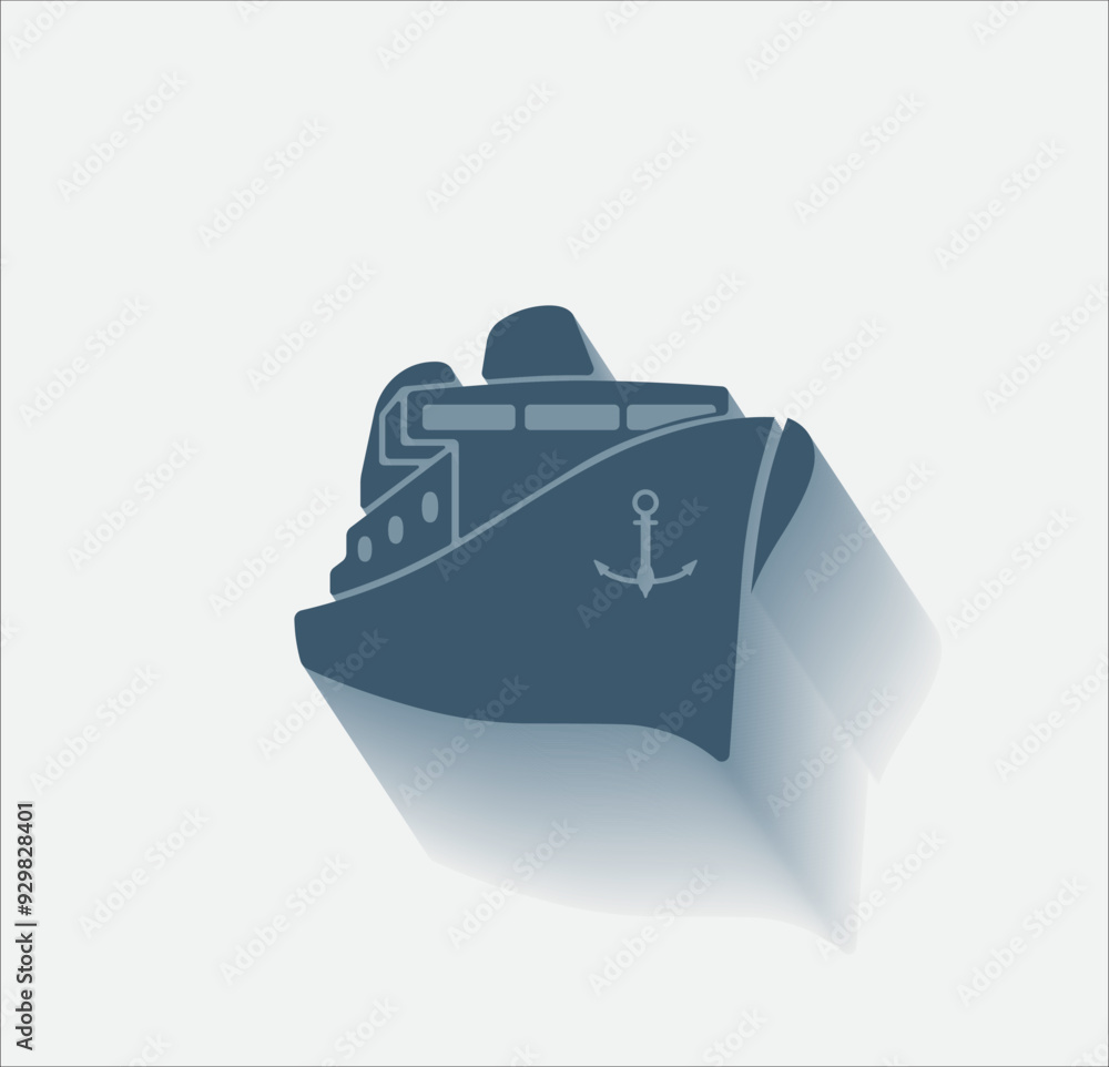 Poster vector dark color icon with shadow on light background