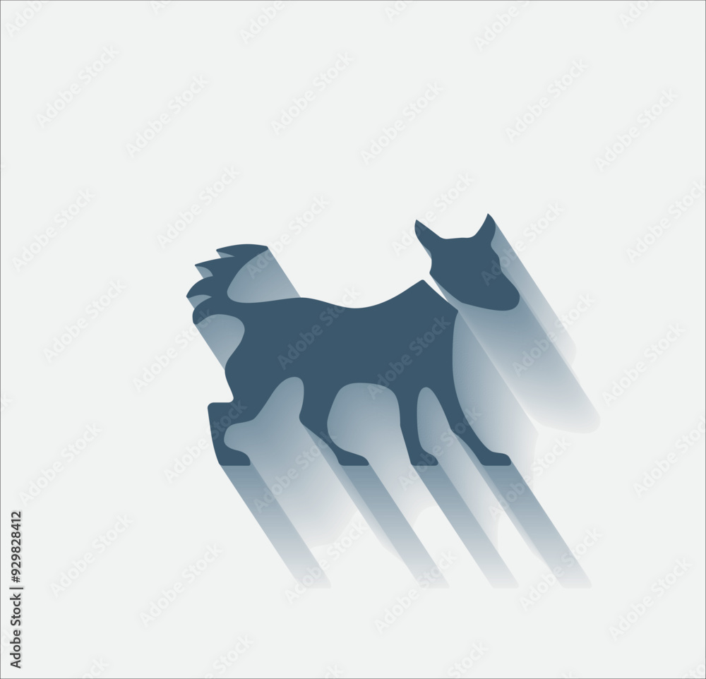 Poster vector dark color icon with shadow on light background