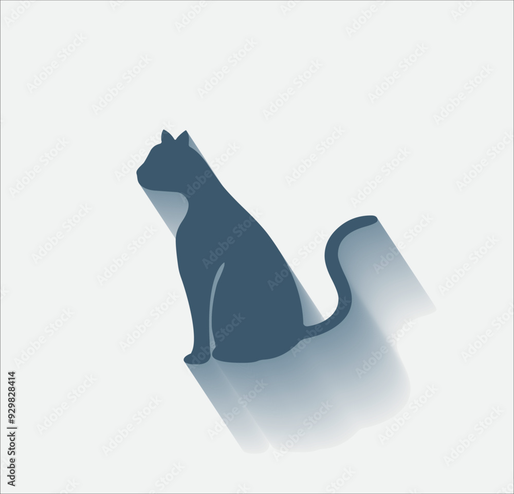 Poster vector dark color icon with shadow on light background