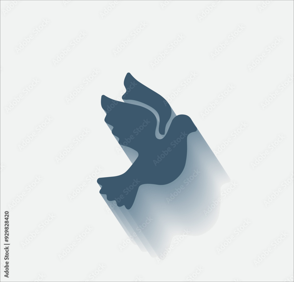 Poster vector dark color icon with shadow on light background