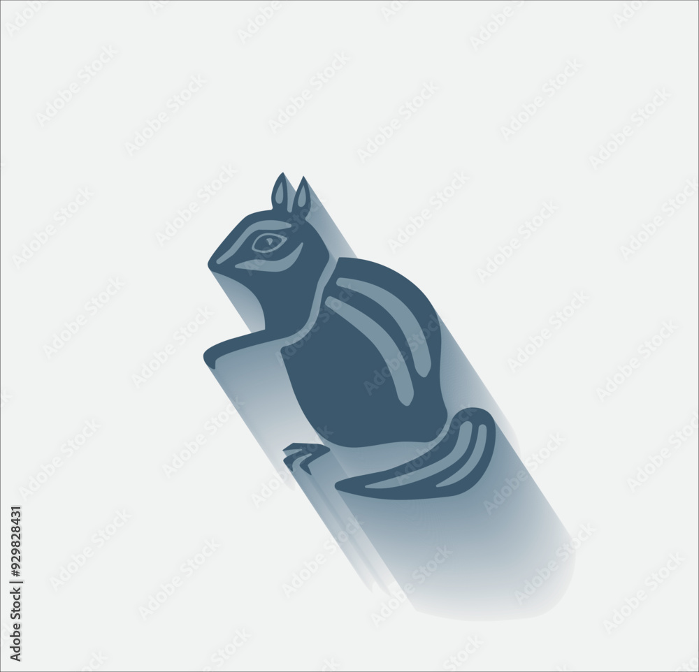 Poster vector dark color icon with shadow on light background