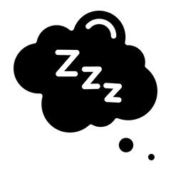 Sleep ZZZ Speech Bubble Icon