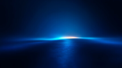 Fototapeta premium A serene blue gradient landscape with soft lighting.