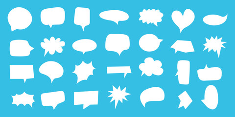 Obraz premium Comic Speech Bubble, speech balloon, chat bubble line art icon for apps and websites.