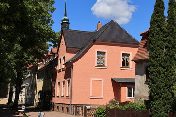 Blick in die Altstadt von Bad Lauchstädt in Sachsen-Anhalt	