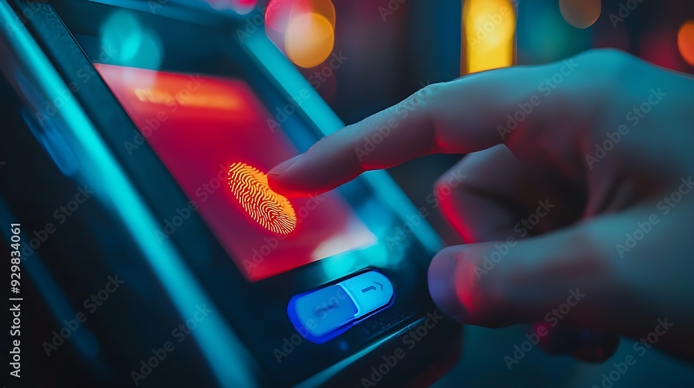 Aufkleber fingerprint scanner authentication security biometric access control cyber security