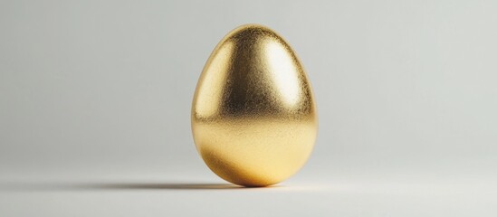 Obraz premium Golden Egg on a White Background