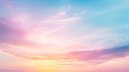 Obraz premium Soft pastel colors of the sky at sunset.