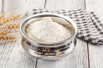 Wheat flour heap for bake
