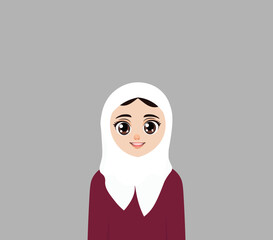 Arabic girl from Oman in school uniform