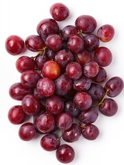 Fototapeta premium Red Grapes on White Surface