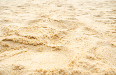 Nature travel background, sand beach close up texture summer desert zen garden coast ocean for vacation, hot summer tropical scene chill Nature, Summer time toga holiday dune pile dry brown heap