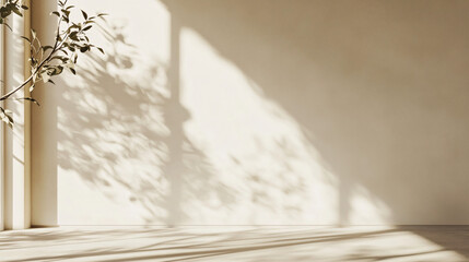 Sunlight Shadow on Wall.