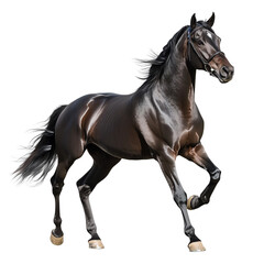 Obraz premium Elegant Arabian horse galloping. on transparent background