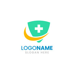 Obraz premium Medical and Healthcare Logo for Doctor, Pharmacy, Clinic, Wellness, Spa Vector illustration.