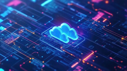 Digital Cloud Computing Concept
