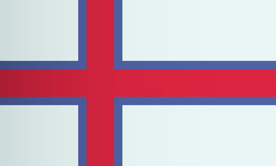 Obraz premium Flag of faroe islands badge. Sign, emblem area identity