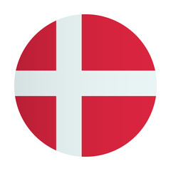Obraz premium Flag of Denmark badge. Sign, emblem country identity