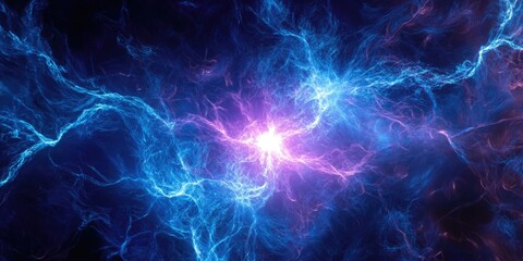 Blue Purple Explosion Light Dark Room