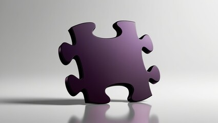 A highly stylized 3d illustration of a single puzzle